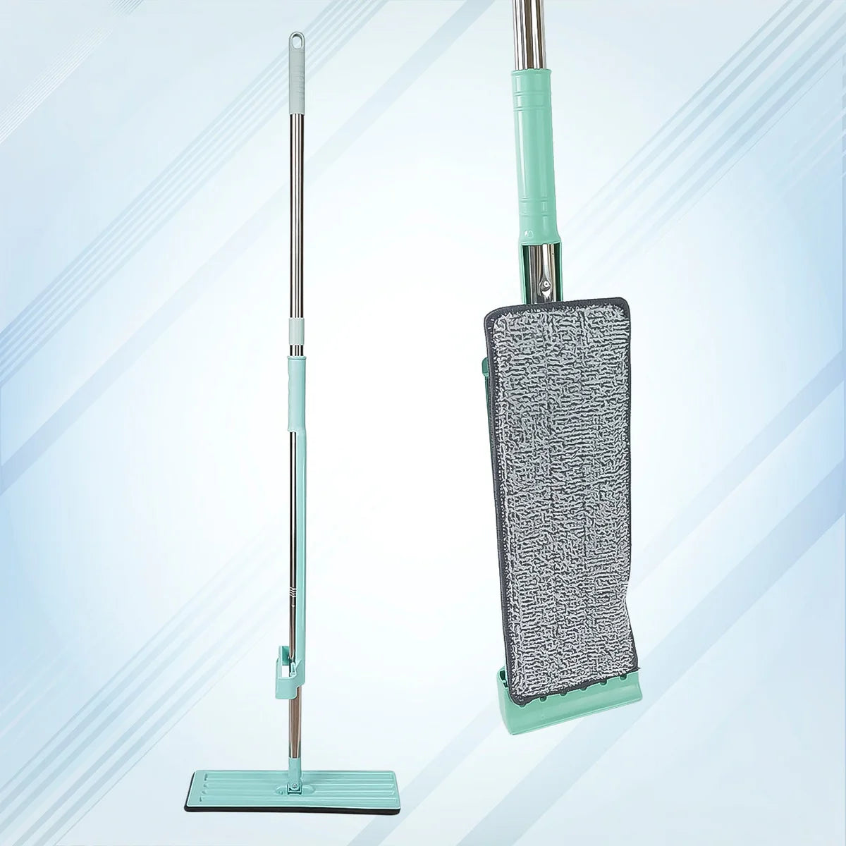 Multi-Surface Flat Mop: 360° Rotation for Hardwood, Tile, and Walls